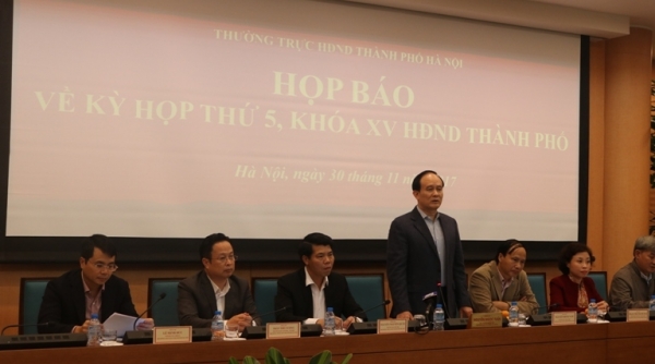Họp báo về kỳ họp thứ 5, khóa XV UBND thành phố Hà Nội