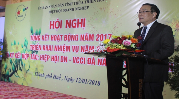 Hiệp hội Doanh nghiệp Thừa Thiên Huế ký hợp tác với VCCI Đà Nẵng