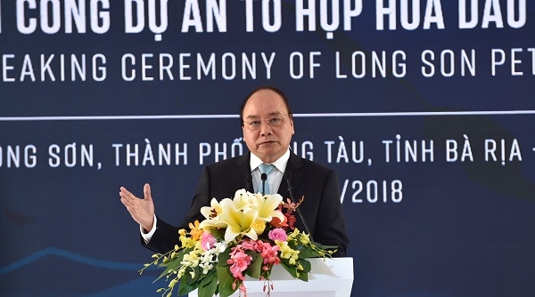 Thủ tướng Nguyễn Xuân Phúc dự Lễ khởi công Tổ hợp hóa dầu Miền Nam