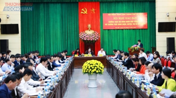 Hà Nội: Giao ban Thường trực HĐND TP với các quận huyện thị xã