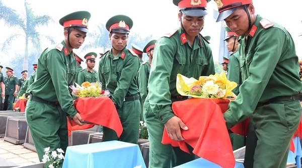 Gia Lai: Tổ chức Lễ truy điệu và an táng 21 hài cốt liệt sĩ hy sinh tại Campuchia