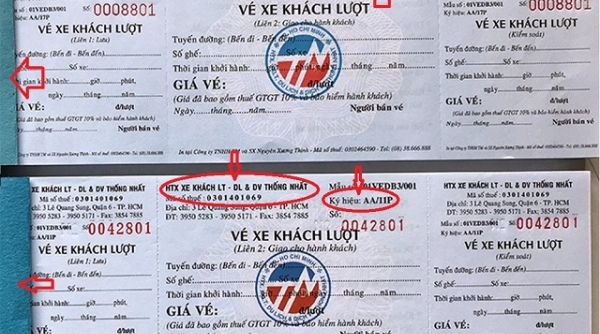 TP. HCM: HTX Thống Nhất dùng vé xe khách giả để trốn thuế?