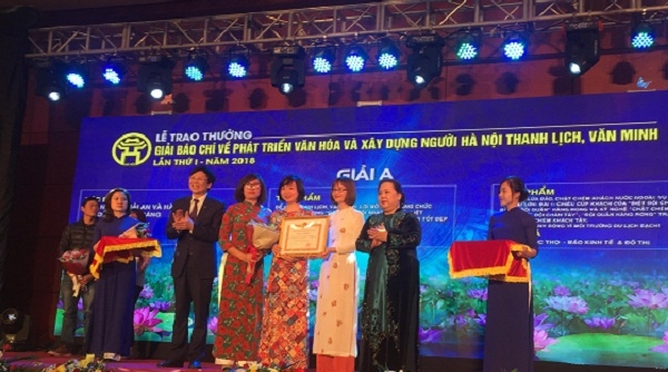 Hà Nội: Trao hai giải báo chí về xây dựng Đảng và phát triển văn hoá