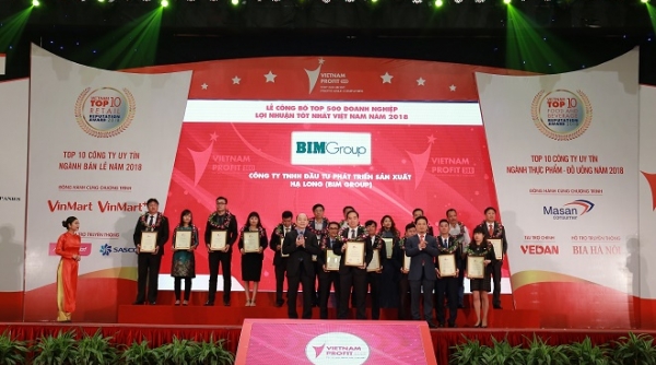 BIM Group lọt Top 500 doanh nghiệp tư nhân lợi nhuận tốt nhất Việt Nam năm 2018