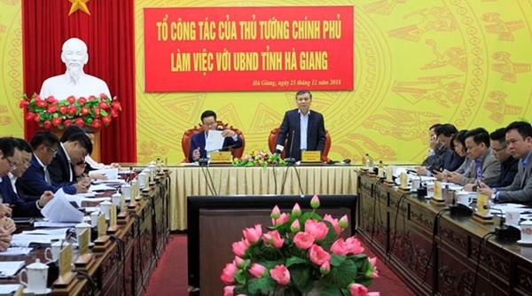 Tổ công tác của Thủ tướng làm việc với tỉnh Hà Giang