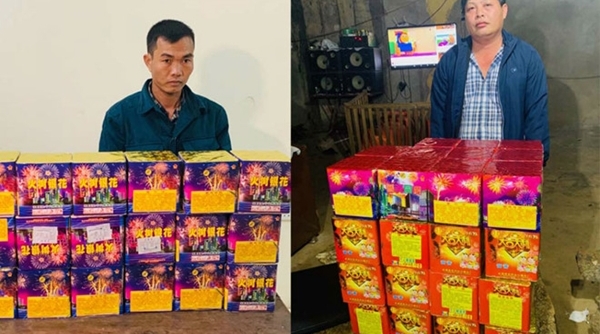 Thanh Hoá: Bắt hai đối vận chuyển gần 90 kg pháo về bán kiếm lời