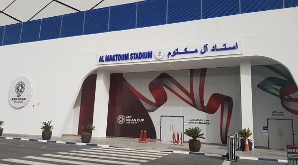 Toàn cảnh SVĐ Al-Maktoum nơi diễn ra trận Việt Nam & Jordan vòng 1/8 Asian Cup 2019