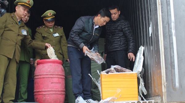 Lạng Sơn: Thu giữ trên 11 tấn nội tạng động vật không có nguồn gốc