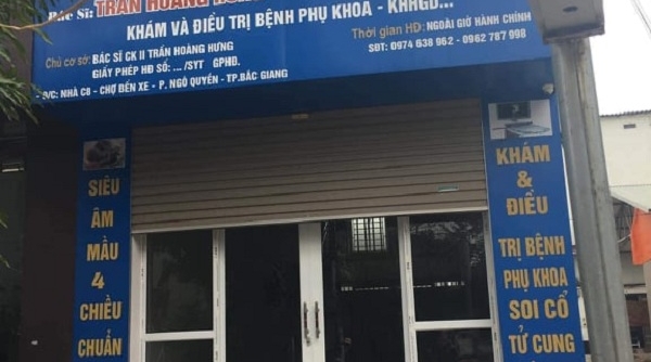 Bắc Giang: Đình chỉ hoạt động phòng khám không phép tại Bệnh viện Sản Nhi