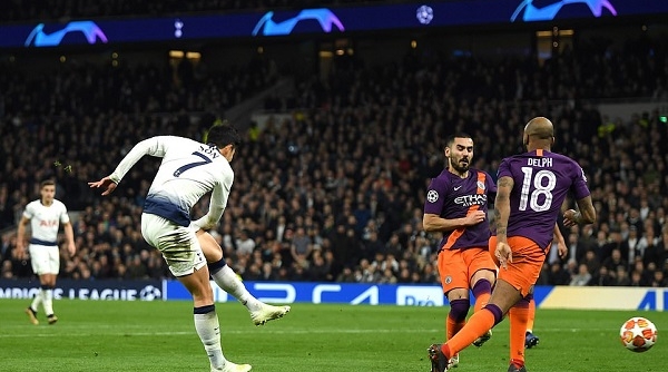 Son Heung Min tỏa sáng, Tottenham đánh bại Man City lượt đi tứ kết Cup C1