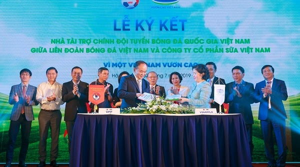 Vinamilk - Nhà tài trợ chính cho các đội tuyển bóng đá quốc gia Việt Nam