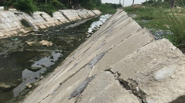 Hải Dương: Dự án kè kênh thoát nước hồ Nghè chất lượng kém