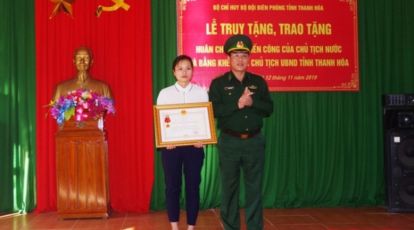 Truy tặng huân chương chiến công hạng nhất cho chiến sỹ biên phòng hi sinh