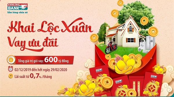 “Khai lộc Xuân, vay ưu đãi” tại Kienlongbank