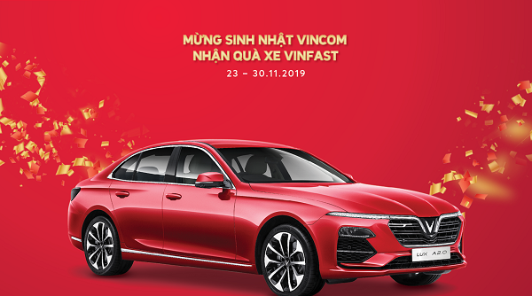 Vincom tặng xe VinFast Lux A2.0 trị giá hơn 1 tỷ đồng mừng 15 năm thành lập