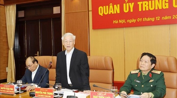Tổng Bí thư, Chủ tịch nước Nguyễn Phú Trọng chủ trì Hội nghị Tổng kết công tác quân sự, quốc phòng