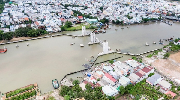 Lãnh đạo Thành phố Hồ Chí Minh thị sát dự án giải quyết ngập do triều 10.000 tỷ đồng