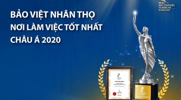 Bảo Việt Nhân thọ - “Nơi làm việc tốt nhất Châu Á 2020”