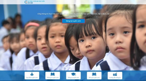Hà Nội: Hơn 50% học sinh đăng ký trực tuyến vào lớp 1 trong ngày đầu tiên