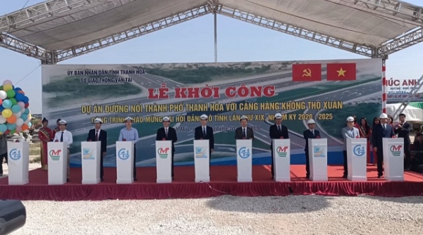 Thanh Hóa: Khởi công dự án đường nối TP Thanh Hóa với Cảng Hàng không Thọ Xuân