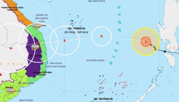 Bão số 10 sẽ suy yếu thành áp thấp nhiệt đới khi vào bờ
