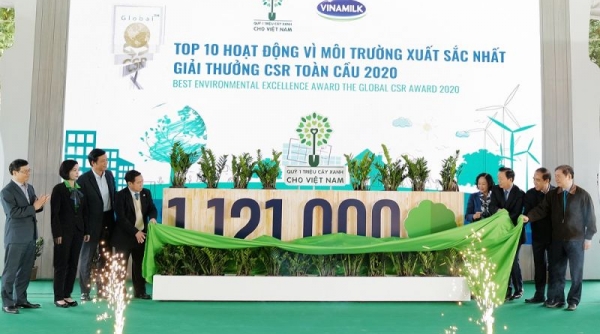 Vinamilk hoàn thành mục tiêu trồng 1 triệu cây xanh cho Việt Nam