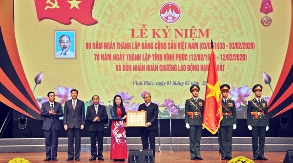 Thủ tướng Chính phủ dự Lễ kỷ niệm 90 năm thành lập Đảng và 70 năm thành lập tỉnh Vĩnh Phúc