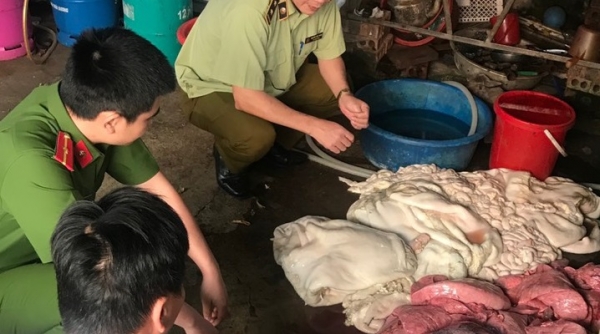 Lai Châu: Bắt giữ 220 kg nội tạng trâu, bò bốc mùi hôi thối