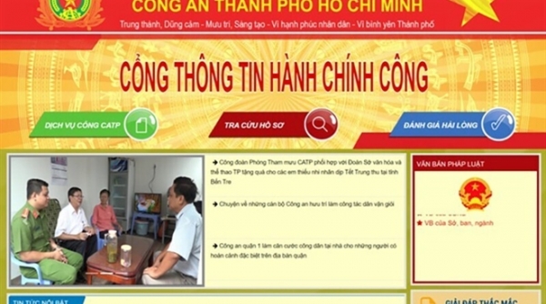 Công an TP.HCM ra mắt Cổng thông tin dịch vụ hành chính công