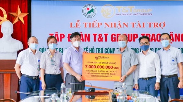 T&T Group tài trợ 7 tỷ đồng cho Bệnh viện Đức Giang chống dịch COVID-19