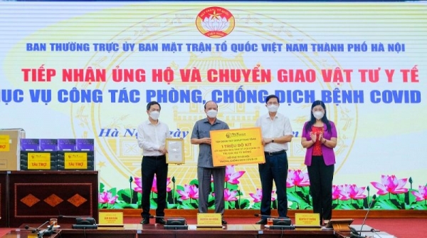 T&T Group trao tặng thành phố Hà Nội 1 triệu bộ kít xét nghiệm PCR COVID-19 để hỗ trợ chống dịch