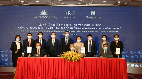 Vietnam Airlines, BRG Group và SeABank ký kết thỏa thuận chiến lược