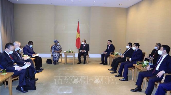 Chủ tịch nước Nguyễn Xuân Phúc tiếp Tổng Giám đốc Tổ chức Thương mại Thế giới