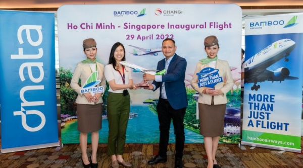 Bamboo Airways khai trương đường bay thường lệ Singapore đầu tiên từ 29/04