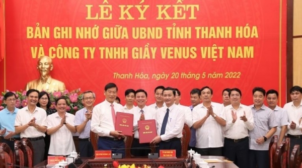 Công ty TNHH Giầy Venus Việt Nam sẽ triển khai 10 dự án đầu tư tại tỉnh Thanh Hóa