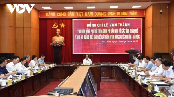 Phó Thủ tướng Lê Văn Thành kiểm tra việc triển khai cao tốc Ninh Bình-Hải Phòng