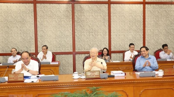 Tổng Bí thư Nguyễn Phú Trọng chủ trì cuộc họp Bộ Chính trị, Ban Bí thư