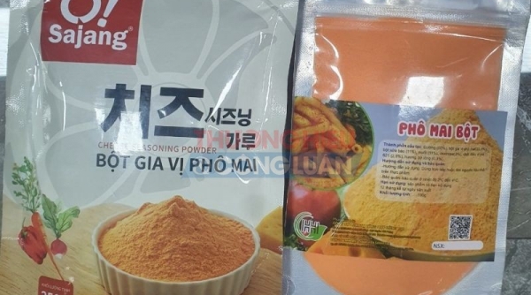 Siêu thị T&T Mart tiêu hủy sản phẩm bột pho mai O!Sajang có dấu hiệu làm giả