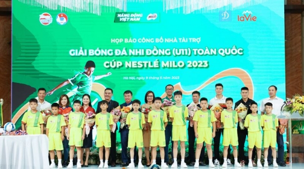 Nestlé MILO tiếp tục là nhà tài trợ chính thức Giải Bóng đá nhi đồng (U11) toàn quốc