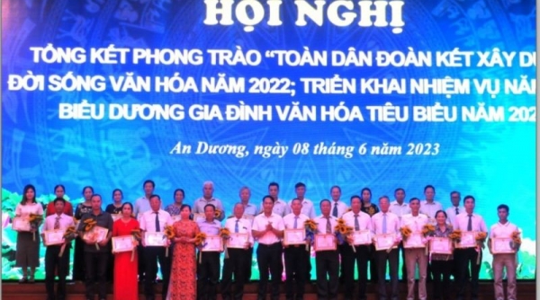 Hải Phòng: Huyện An Dương tổ chức biểu dương 97 gia đình văn hóa tiêu biểu