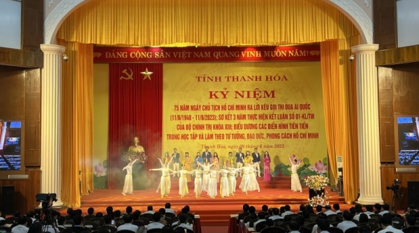 Thanh Hóa kỷ niệm trọng thể 75 năm ngày Chủ tịch Hồ Chí Minh ra Lời kêu gọi thi đua ái quốc