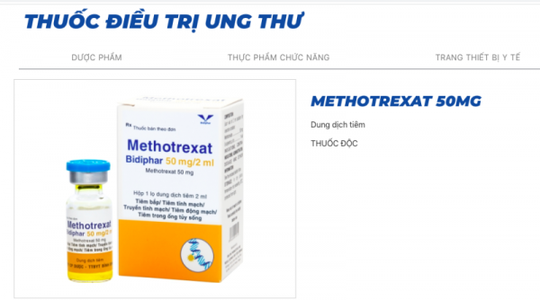 Bộ Y tế thu hồi, tiêu hủy một lô thuốc Methotrexat điều trị ung thư