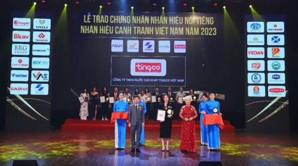 Tingco vinh dự lọt Top 10 Nhãn hiệu nổi tiếng ngành hàng tiêu dùng, thực phẩm đồ uống Việt Nam 2023