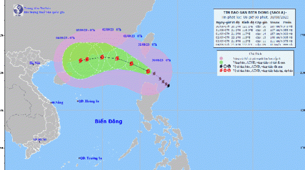 Siêu bão Sao La giật cấp 17 tiến vào Biển Đông vào chiều tối nay