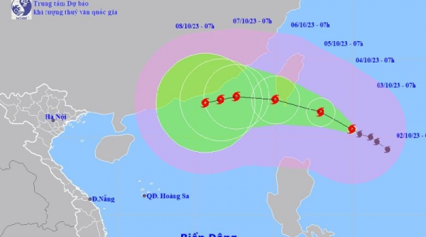 Bão Koinu với cường độ mạnh sắp tiến vào Biển Đông