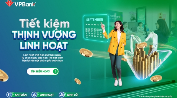 Linh hoạt tiền gửi với kỳ hạn theo ngày cùng Tiết kiệm Thịnh Vượng của VPBank