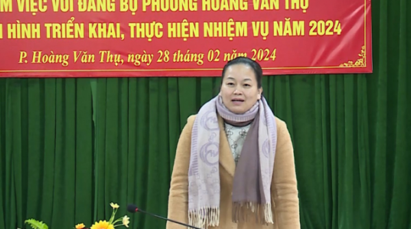 Thường trực Thành ủy Lạng Sơn làm việc với Đảng bộ phường Hoàng Văn Thụ