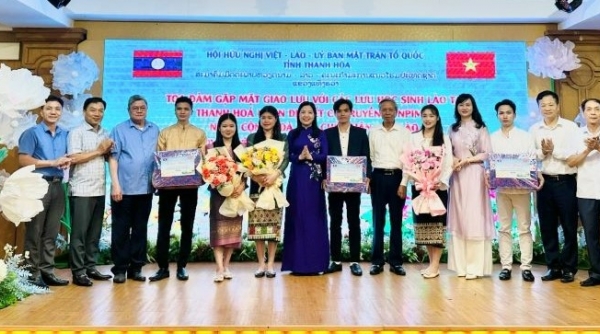 Thanh Hóa: Gặp mặt giao lưu với các lưu học sinh Lào nhân dịp Tết cổ truyền Bunpimay