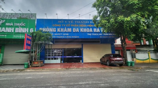 Phòng khám Đa khoa Hà Thanh bị đình chỉ do hoạt động không phép