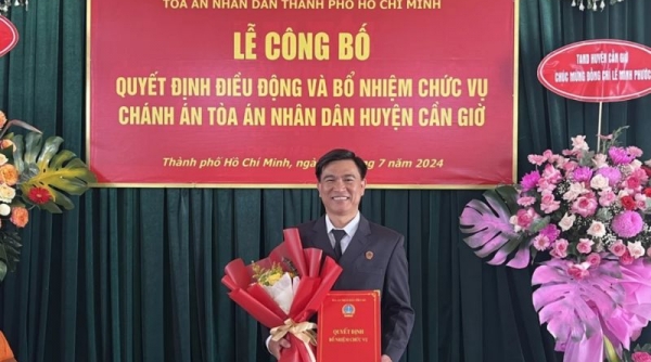 Ông Lê Minh Phước giữ chức vụ chánh án TAND huyện Cần Giờ, TP.HCM